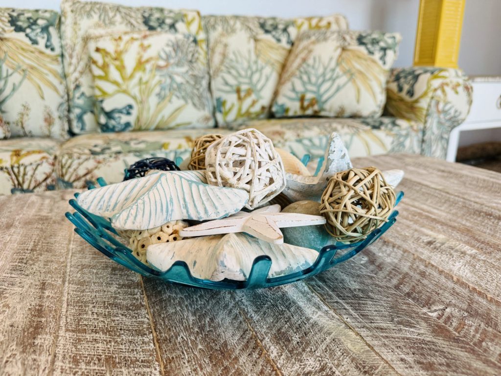 small ocean themed bowl on table